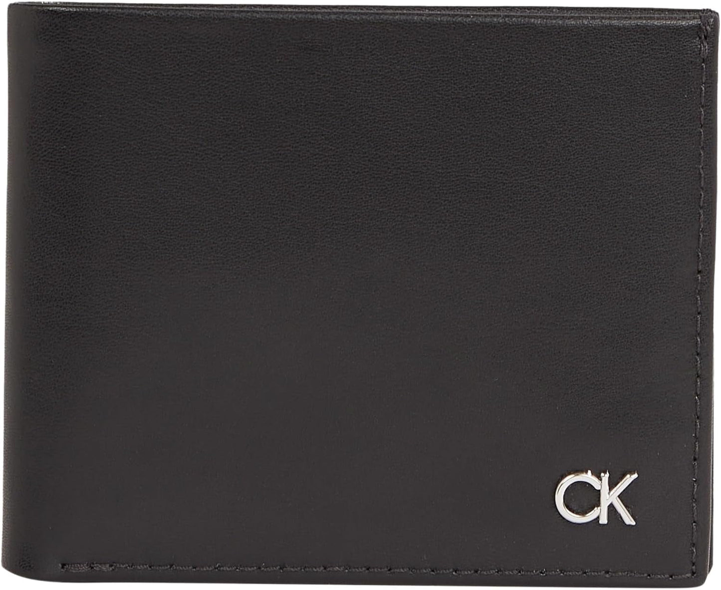 Portfel męski Calvin Klein METAL CK BIFOLD 6CC W/BILL, czarny (Ck Black), portfel męski OS Naty Shop Default Title