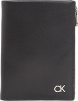 Portfel męski Calvin Klein METAL CK TRIFOLD 6CC W/DETACH C, czarny (Ck Black), portfel męski OS Naty Shop Default Title