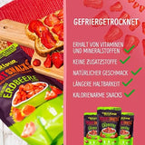 Truskawki liofilizowane 300g: niesłodzone suszone plastry truskawek - Truskawki liofilizowane z czystymi owocami, pełne smaku: jagody liofilizowane - suszone owoce NUTRIPUR Produkty odwodnione Naty Shop