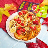 Truskawki liofilizowane 300g: niesłodzone suszone plastry truskawek - Truskawki liofilizowane z czystymi owocami, pełne smaku: jagody liofilizowane - suszone owoce NUTRIPUR Produkty odwodnione Naty Shop