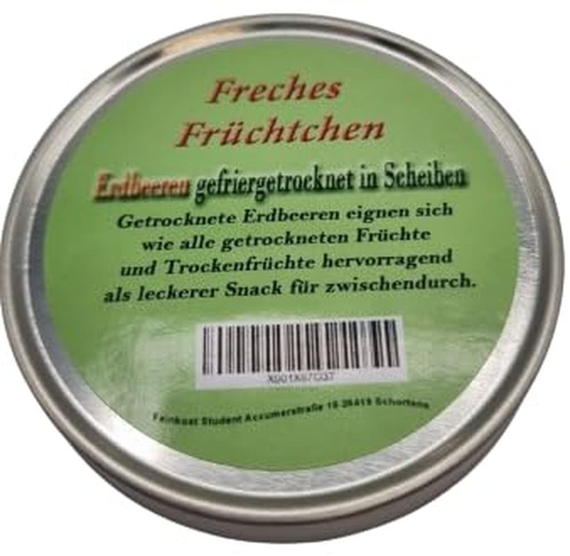 Liofilizowane truskawki w pudełku do podróży, Pokarm na nerwy, Prezent relaksacyjny, Produkty suszone z truskawek Naty Shop