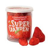 Super Garden Liofilizowane Truskawki | Pyszne i w 100% czyste owoce liofilizowane | Całe suszone truskawki na zdrową przekąskę lub do pieczenia | Truskawki liofilizowane 19g Produkty suszone Naty Sklep Truskawki całe