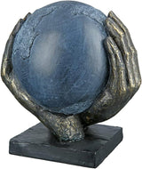 Casablanca nowoczesny design GILDE Deco Rzeźba Figurka Uratuj świat - Kula w dłoniach - Wysokość 19 cm Figurki i rzeźby Naty Shop