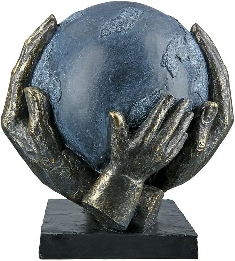 Casablanca nowoczesny design GILDE Deco Rzeźba Figurka Uratuj świat - Kula w dłoniach - Wysokość 19 cm Figurki i rzeźby Naty Shop