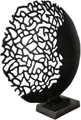 Casablanca nowoczesny design GILDE rzeźba Osaka czarna wys.: 44 cm szer.: 41 cm gł.: 10 cm 43491 statuetki i rzeźby Naty Shop