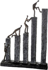 Figurka dekoracyjna Casablanca - Wykonana z żywicy syntetycznej - Model: Patience - Kolory: Brązowy Czarny - Dekoracyjna do salonu - Wysokość 41 cm Figurki i rzeźby Naty Shop Zwiększenie
