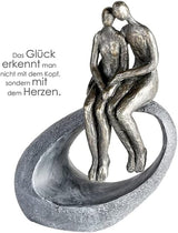 Casablanca - Rzeźba - Figurka dekoracyjna - Chwila - Para - Poli - brąz w kolorze - 27 x 19 cm Figurki i rzeźby Naty Shop