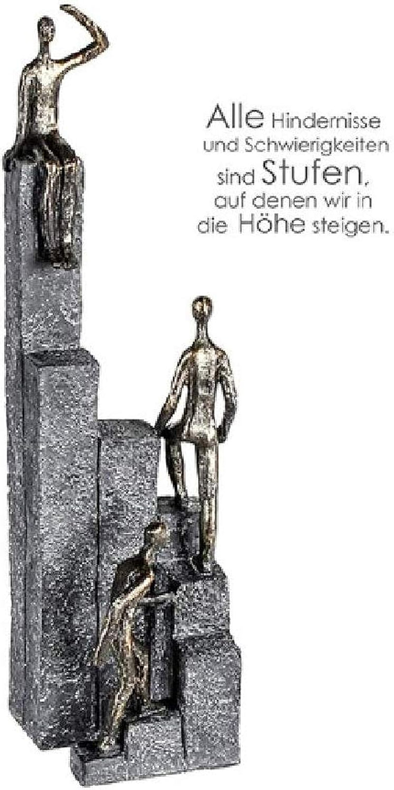 Casablanca - Rzeźba - Figurka dekoracyjna - Chwila - Para - Poli - kolorowy brąz - 27 x 19 cm Figurki i rzeźby Naty Shop Brąz, szary Wysokość 39 cm