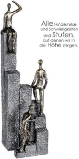 Casablanca - Rzeźba - Figurka dekoracyjna - Chwila - Para - Poli - kolorowy brąz - 27 x 19 cm Figurki i rzeźby Naty Shop Brąz, szary Wysokość 39 cm