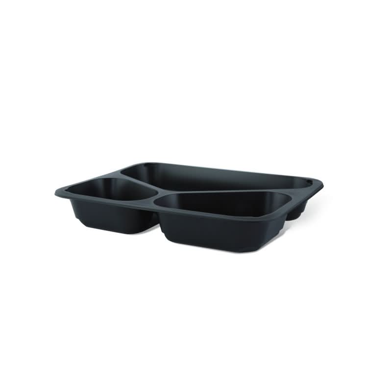 Zapiekanka termo z 3 przegródkami i przezroczystą pokrywką, zestaw 10 sztuk Catering Nati Shop