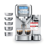 CASO EspressoGourmet Crema - Ekspres z kolbą ze spieniaczem do mleka, espresso, cappuccino, kolba ze stali nierdzewnej, pompa ULKA 20 bar, ekspres do kawy, kawa mielona, ​​kapsułki ESE