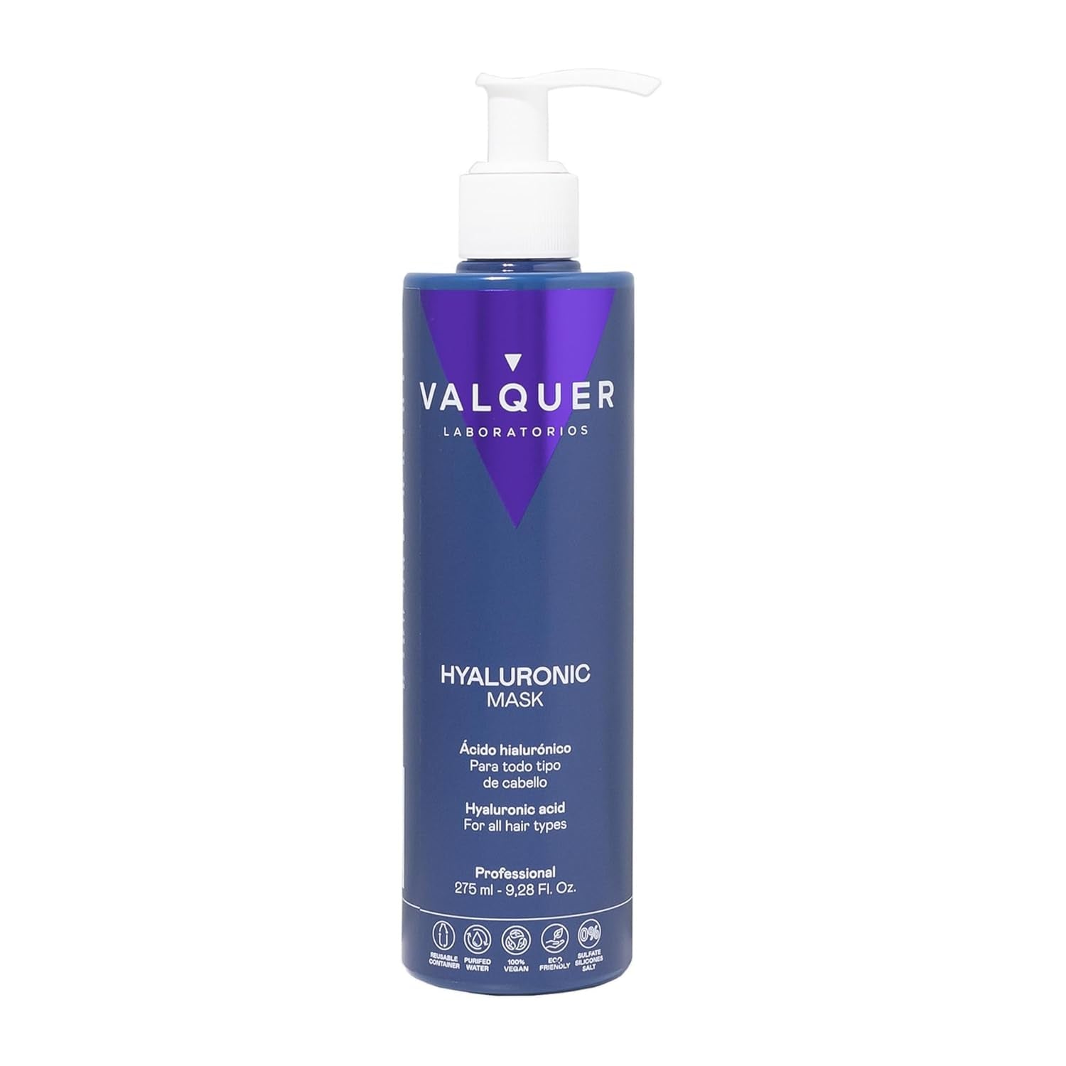 Valquer Hyaluronic Hair Treatment - Nawilżająca maska do włosów o zapachu lawendy - Bez siarczanów i silikonu - 975 ml Naty Shop maska do włosów 275 ml (1 opakowanie) Kwiatowy wzór
