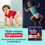 Spodnie ochronne Pampers Premium rozmiar 7, 123 pieluszki, 15 kg+, z regulacją 360° i miękkimi mankietami zapobiegającymi wyciekaniu dla optymalnego komfortu i ochrony