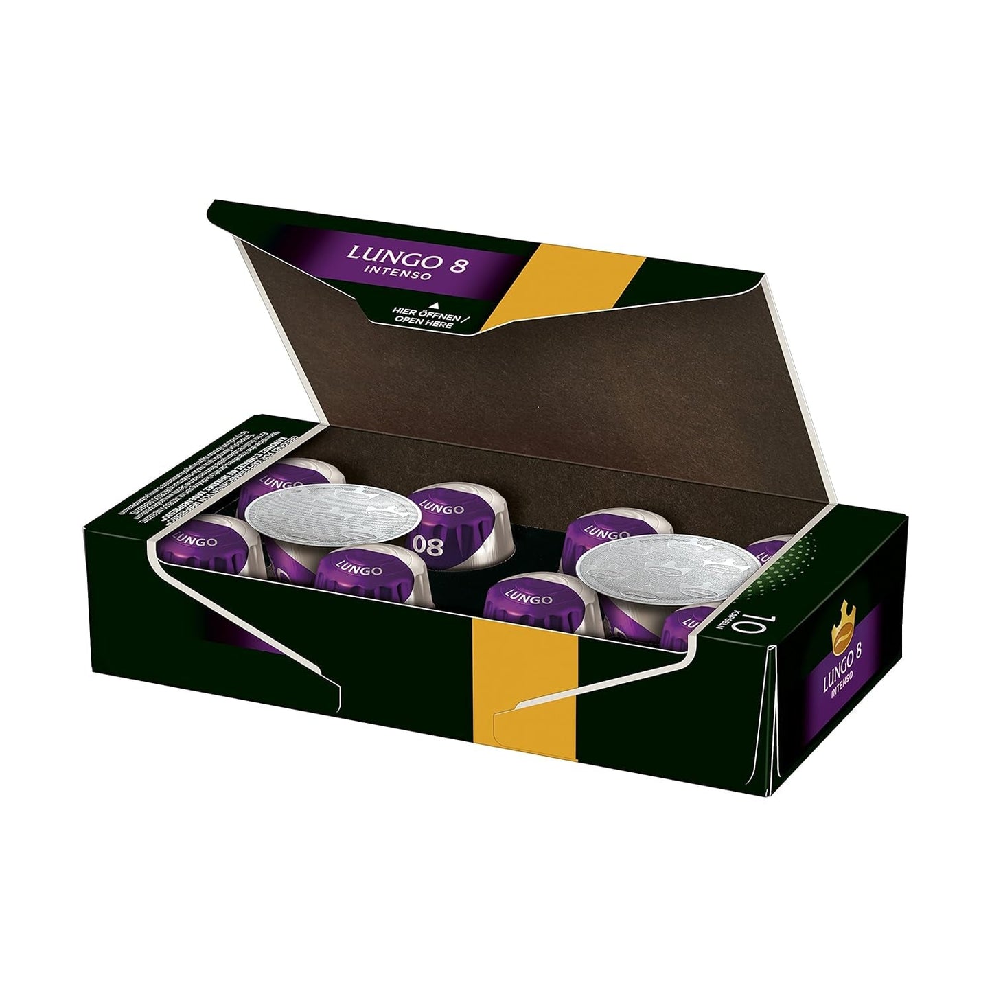 Kaffeekapseln Lungo Intenso, Intensität 8 von 12, 200 Nespresso®* kompatybilny Kapseln, 10 x 20 Getränke i Kapseln Lungo Intenso, Intensität 8, 100 Nespresso®* 10er Pack, 10 x 10 Getränke