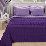 PETTI Artigiani Italiani - Narzuta na łóżko pojedyncze, narzuta dwustronna, narzuta sprężynowa, granatowy, biały, 100% Made in Italy Kołdry i kołdry Naty Shop Fuchsia Rozmiar łóżka 120 (220X260 cm)