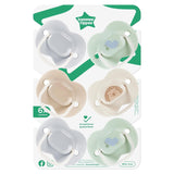 Smoczki Tommee Tippee Anytime, 0-6 miesięcy, opakowanie 6 symetrycznych smoczków, bez BPA