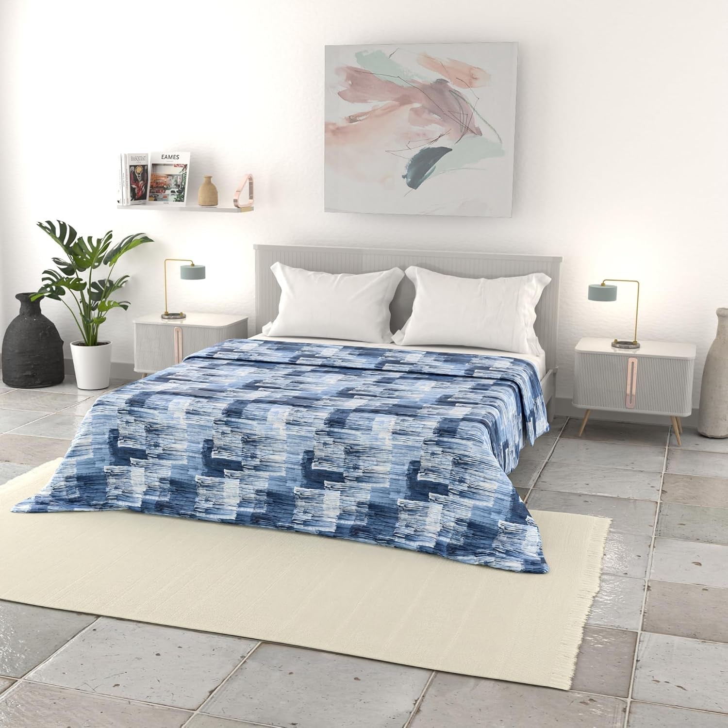 Włoska pościel podstawowa kołdra letnia, drukowana mikrofibra, 250X240Cm, okrągła Kołdry i kołdry Naty Shop Dye 250X240Cm