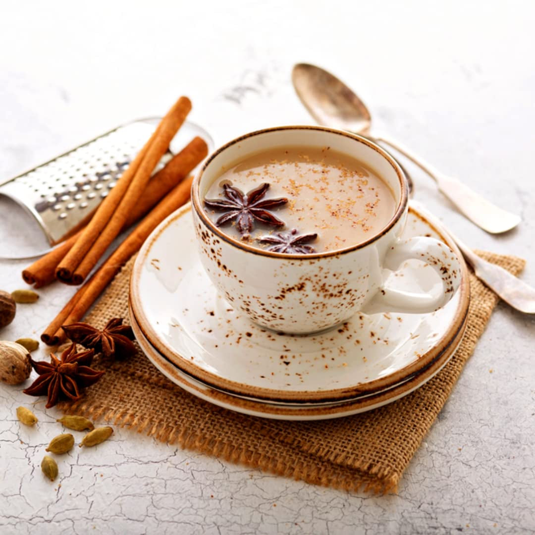 Indyjska herbata liściasta Masala Chai | 50 filiżanek, mieszanka czarnej herbaty, cynamonu, kardamonu, czarnego pieprzu | Przyprawiona herbata Masala | Chai Latte Suited 3,53 uncji/100 g torebka