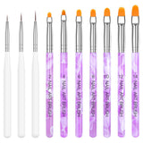 Zestaw szpilek Nagel, 10-Teilig Gelnägel Pinsel Nagellackstift Acrylpinsel Für Żel UV Nägel Acrylfingernägel Nailart Maniküre Nageldesign Zubehör