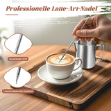 Kubek na mleko, kubek na mleko ze stali nierdzewnej 350 ml ze znacznikiem miarki, akcesoria baristy, kubek na mleko do cappuccino, espresso, latte art, miłośnicy kawy, srebro, 355 ml