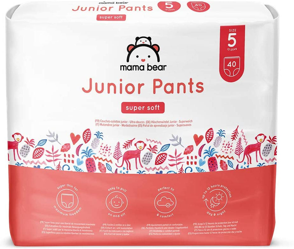 Marka Amazon: pieluszki Mama Bear Pull-Up XXL, rozmiar 6 (18–30 kg), 72 sztuki (2 opakowania po 36 sztuk)