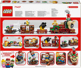 LEGO Super Mario Express Pociąg Bowser Zestaw przygodowy dla dzieci z młotkiem Brat 2 gumby i 2 parapunktury Prezent Nintendo dla chłopców Dziewczęta Gracze 71437 Zestawy do budowania Besuche den LEGO-Store