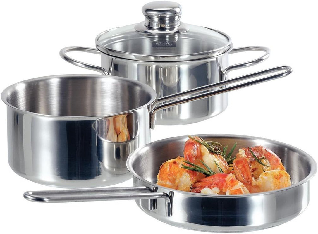 Fissler Häppchen / Rondel ze stali nierdzewnej (Ř 16 cm - 0,5 litra) Mini rondel bez pokrywy, idealny do małych przekąsek - Indukcja, srebrne Garnki i patelnie Naty Shop