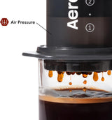 Oryginalny ekspres do kawy i espresso AeroPress, Przenośny ekspres do kawy na poziomie baristy z komorą, tłokiem i filtrami, Szybki ekspres do kawy i espresso