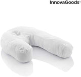 Innovagoods Ergonomiczna poduszka w kształcie litery U do spania na boku, idealna dla kobiet w ciąży, zapewnia spokojne oddychanie, zmniejsza chrapanie, bawełna i poliester, biała, poduszki ortopedyczne na szyję macicy 39 x 57 x 14 cm Naty Shop