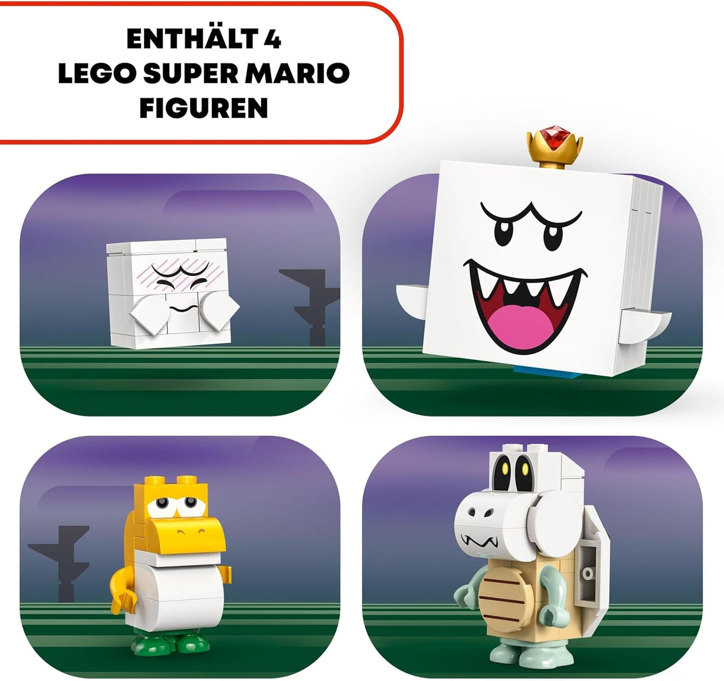 LEGO Super Mario King Nawiedzony dom Buu Huu Nawiedzony dom dla dzieci Zestaw kolekcjonerski Nintendo z małym Yoshi Prezent dla chłopców, dziewcząt i graczy w wieku od 8 lat 71436 Zestawy do budowania Besuche w sklepie LEGO