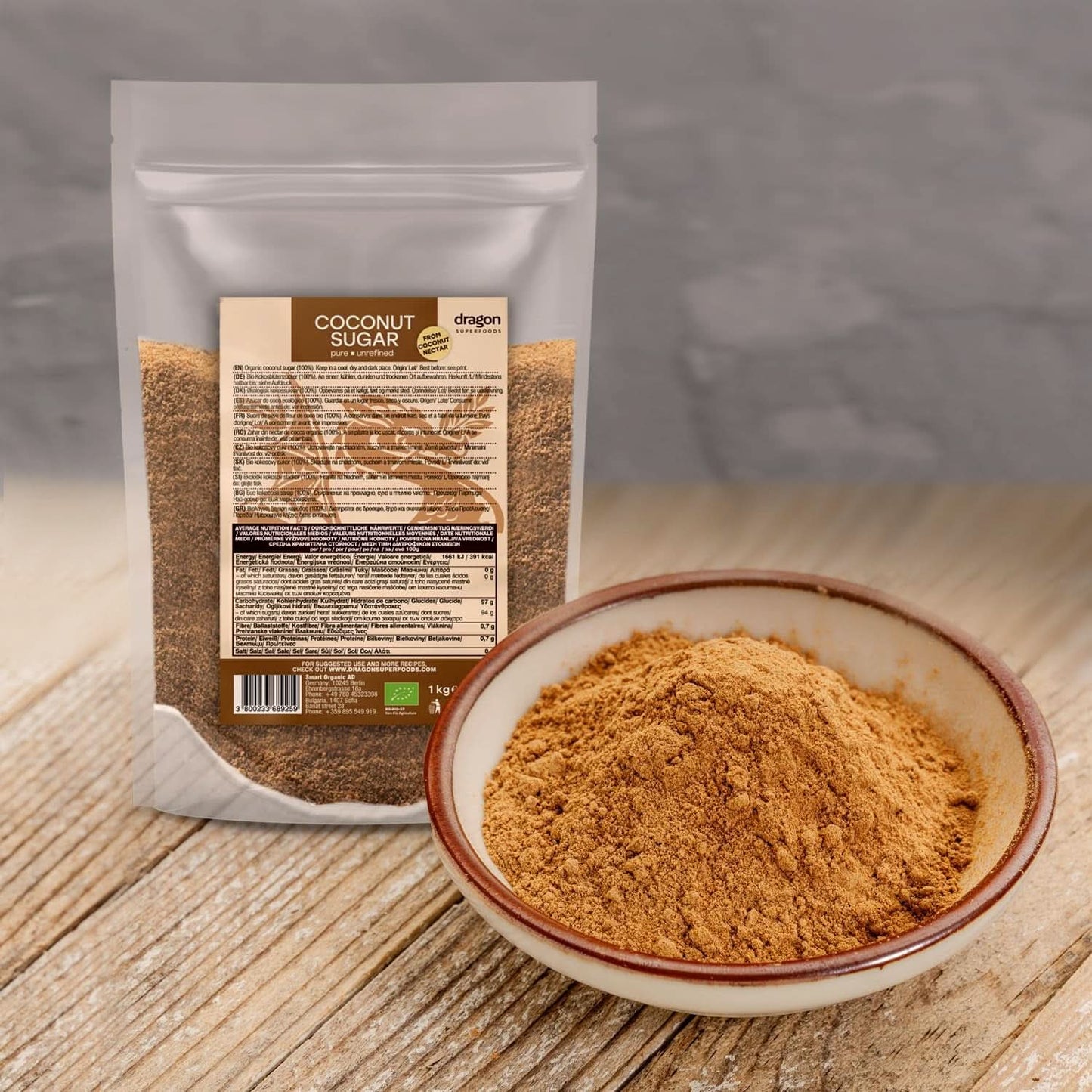 Cukier kokosowy-100% organiczny, nierafinowany, 1 Kg Słodziki Naty Shop