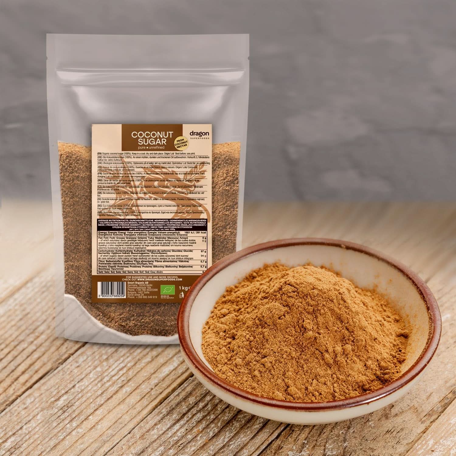 Cukier kokosowy-100% organiczny, nierafinowany, 1 Kg Słodziki Naty Shop