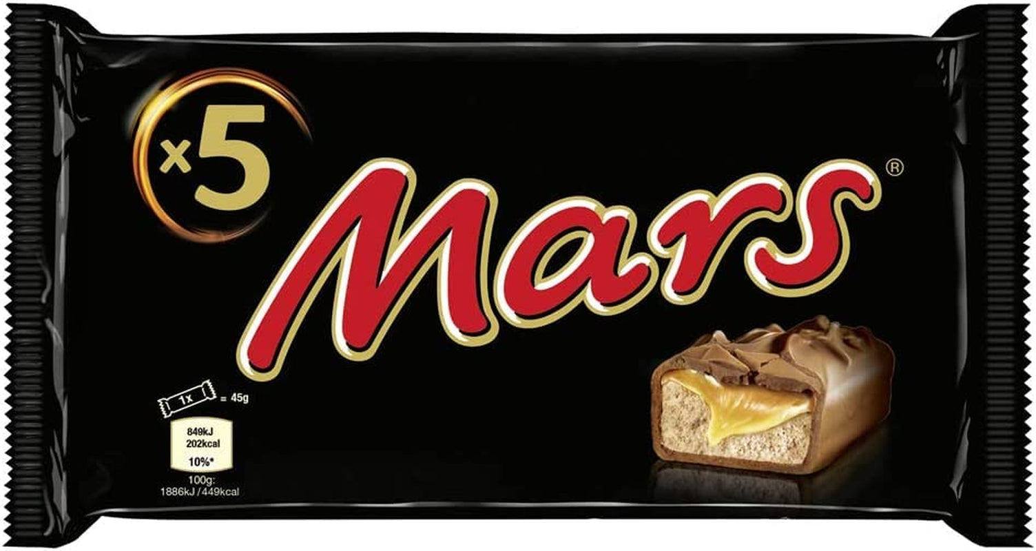 Batonik czekoladowy Karmelowa czekolada 1 opakowanie 5 batonów (1 x 225 g) (4 sztuki w opakowaniu)
