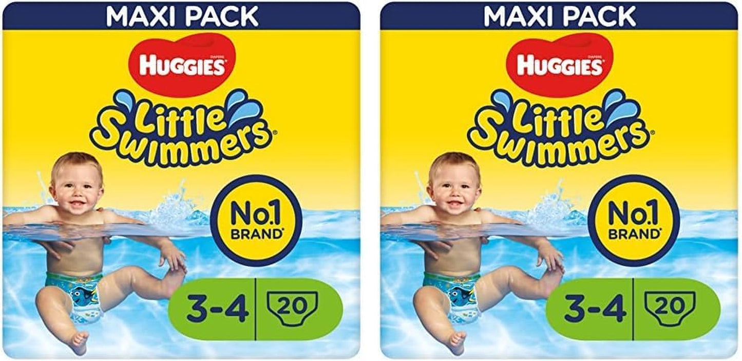 Pieluchy do pływania Huggies Little Swimmers, rozmiar 3-4 (7-15 kg), 1 opakowanie 20 sztuk