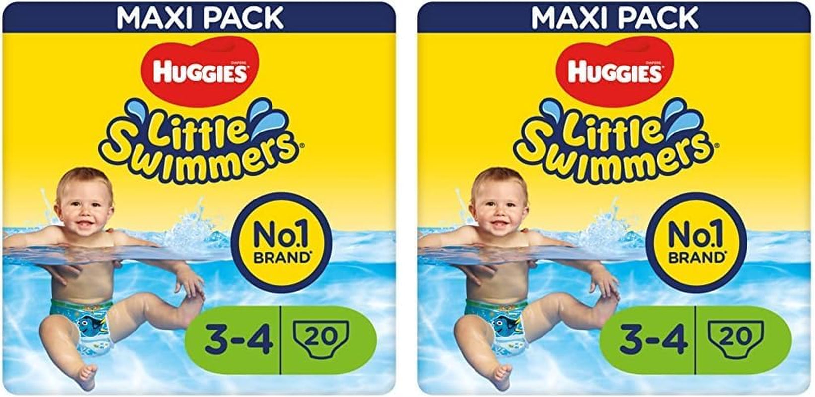 Pieluchy do pływania Huggies Little Swimmers, rozmiar 3-4 (7-15 kg), 1 opakowanie 20 sztuk