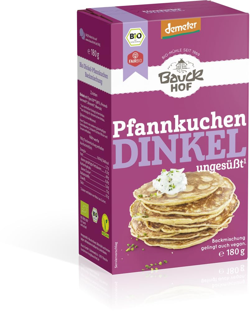Dinkel-Pfannenkuchen, 180 G Mieszanka do pieczenia i gotowania Naty Shop 3,24 Kg (opakowanie 1Er)
