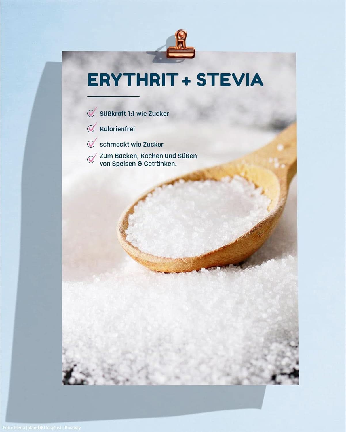 BEZ CUKRU, Erytrytol + Stewia Naturalny zamiennik cukru bez kalorii Słodycz 1:1 w porównaniu do cukru, bez smaku, 4,5 Kg Słodziki Naty Shop