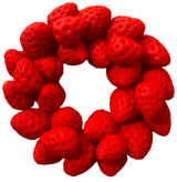 Dekoracja z pasty cukrowej jadalnej, Ozdoby z pasty cukrowej Strawberry Crown Naty Shop