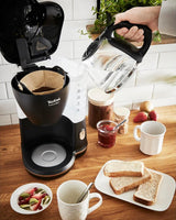 Ekspres do kawy Tefal Includeo z filtrem, Ekspres do kawy Niezwykle łatwy w obsłudze, Odpowiedni dla osób prawo- i leworęcznych, Automatyczne otwieranie pokrywy, 1,25 l, 10 do 15 filiżanek, CM533811