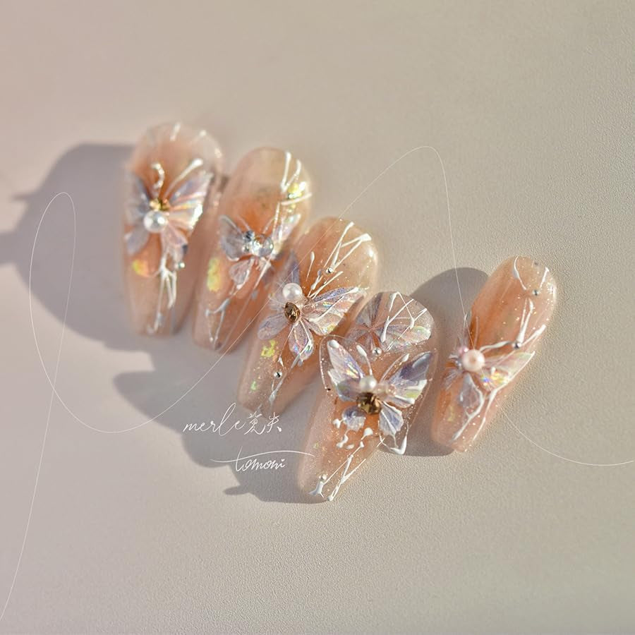 JMEOWIO 3D Nagelsticker Schmetterling Nail Art Naklejka Selbstklebend Nagelaufkleber 5D Stereoskopisch Dekoration Nageldesign Zubehör 1 Blatt