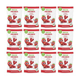 Organiczne chipsy owocowe 100% truskawkowe, liofilizowane chipsy truskawkowe, opakowanie 12 sztuk (12 x 12 g) i chrupiące serca Banan i truskawka Organiczna przekąska dla dzieci i niemowląt (9 x 30 g) 270 g