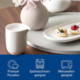 Villeroy & Boch - Kubek na mleko Afina 170 ml, biały, można myć w zmywarce, można używać w kuchence mikrofalowej, karafka na mleko, akcesoria do kawy, dzbanek ceramiczny, spodek, zastawa stołowa, porcelana Premium