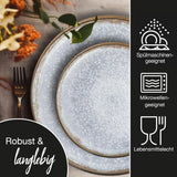 Zestaw porcelanowej zastawy stołowej Moritz & Moritz BLOSSOM dla 6 osób, 18 sztuk - Nowoczesna zastawa stołowa o zabawnym designie - Łatwy w pielęgnacji serwis do kawy z talerzami i miskami - Usługa łączona