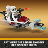 LEGO Star Wars 75372 Zestaw bojowy żołnierza klonów i droida bojowego, zawiera zestaw bojowy 4 minifigurki, 5 droidów i ścigacz ze strzelcem - Zabawka konstrukcyjna dla chłopców i dziewcząt od 7. roku życia Zestawy konstrukcyjne Besuche den LEGO-Store