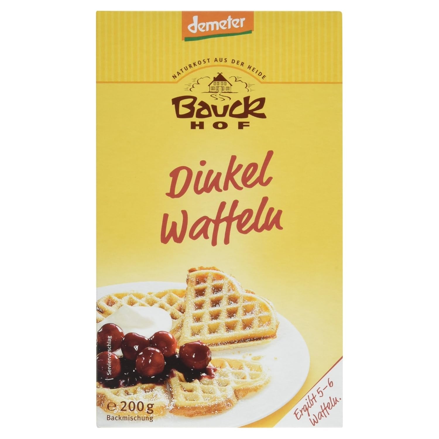 Demeter Bauck Hof Bio Dinkel Wafflen, 200 G Mieszanka do pieczenia i gotowania Naty Shop 200 G (opakowanie 1Er)