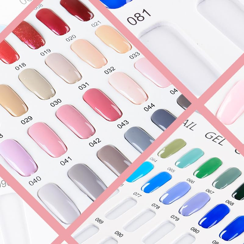 Paleta 216 kolorowych lakierów do paznokci, stojak na paznokcie, płytki z kartami kolorów lakieru do paznokci, paleta kolorów paznokci, akcesoria do lakierów do paznokci