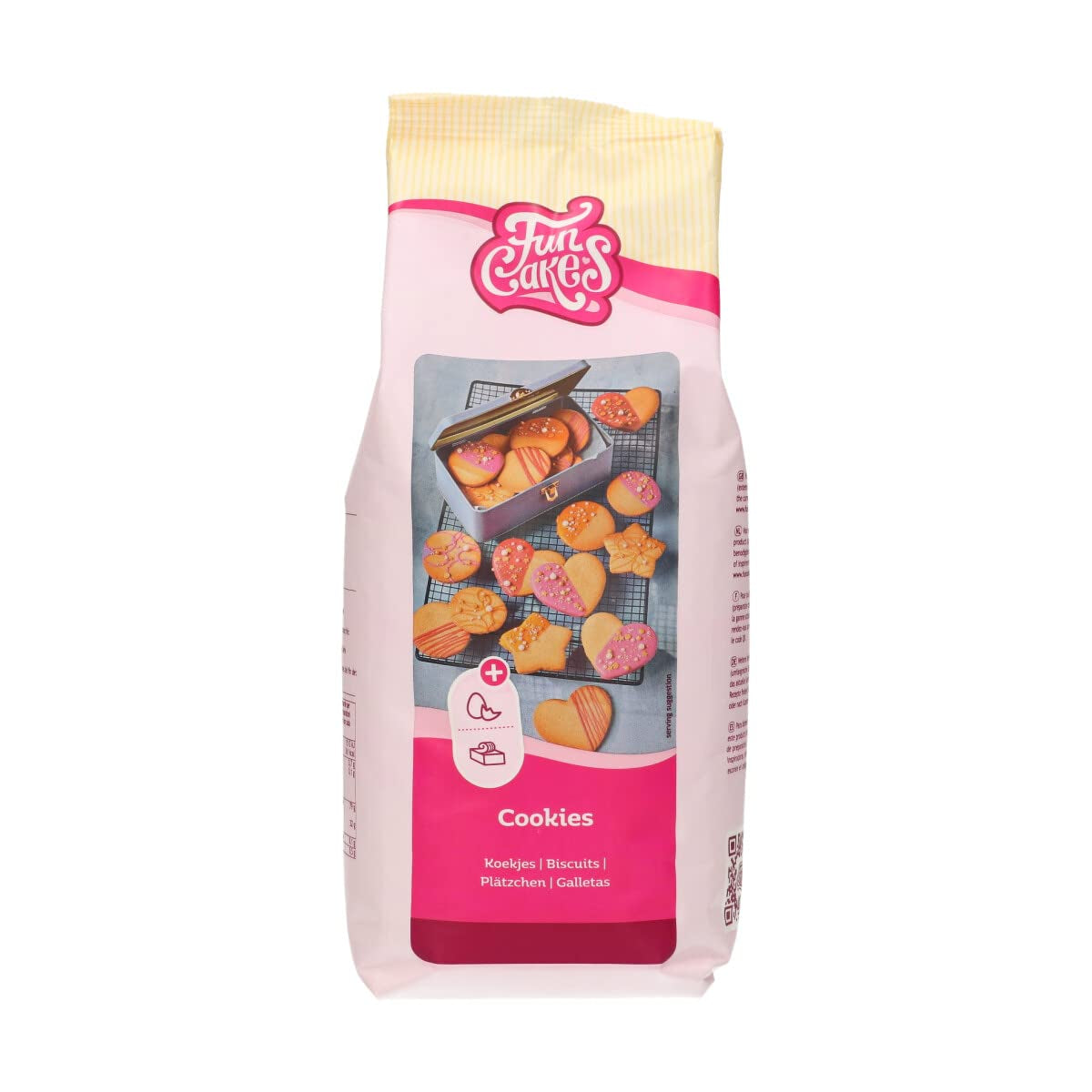 Funcakes Mix Für Kekse: Einfach Zu Verwendende, Knusprige Und Knusprige Kekse, Perfekt Zum Dekorieren Mit Fondant- Oder Royal Icing, Auch Als Tortenkruste Geeignet, Halal., 1 Kg Mieszanka do pieczenia i gotowania Naty Shop 1 Kg (opakowanie 1Er) Masło
