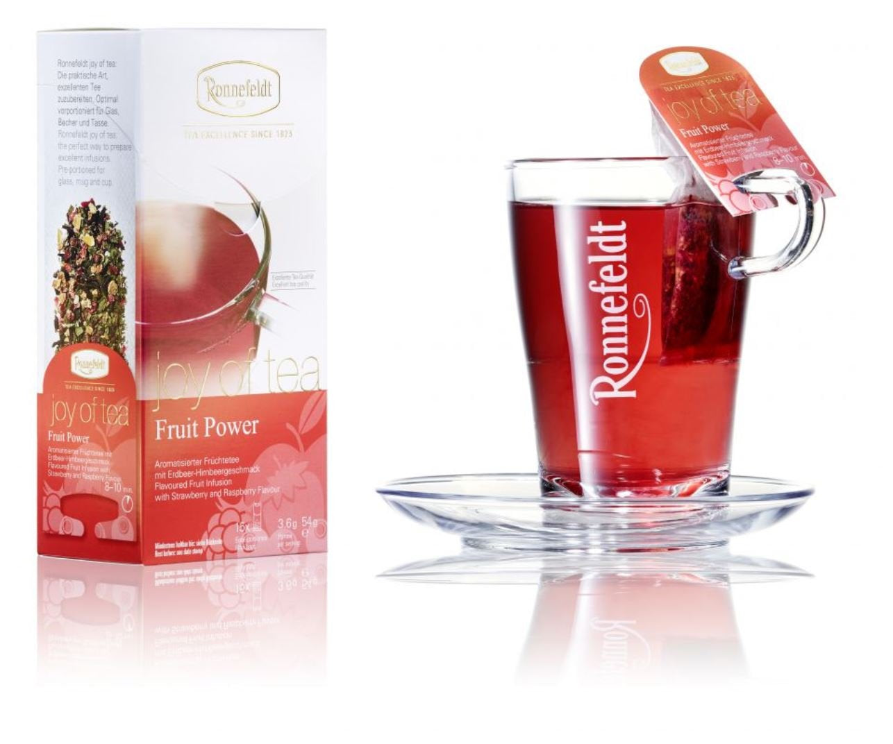 Fruit Power „Joy of Tea” - Herbata owocowa o smaku truskawkowo-malinowym, 15 torebek, 54 g