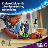 LEGO® Disney Złoczyńcy Sukienki Maleficent i Cruella De Mon — zabawka dla chłopców i dziewcząt od 9 lat — w zestawie. 2 minilaleczki i 2 figurki zwierząt — prezent urodzinowy dla fanów 43262 Zestawy do budowania Besuche den LEGO-Store