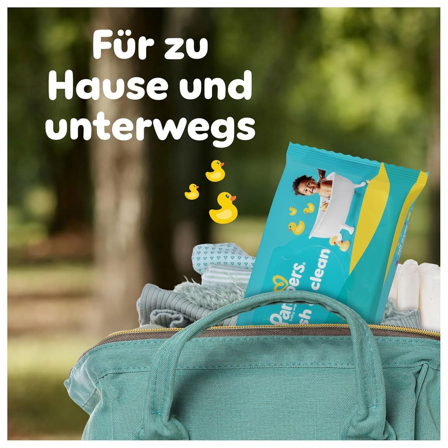 Chusteczki nawilżane Pampers Fresh Clean, 15 opakowań po 80 chusteczek, łącznie 1200 chusteczek, lekki zapach, odpowiednie również do rąk i twarzy